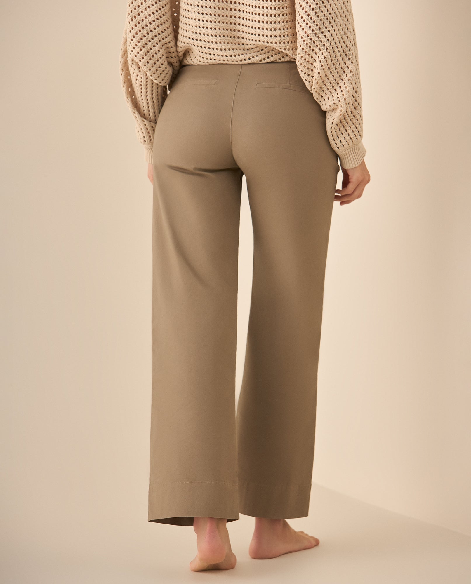 Pantalón clásico recto para mujer  - Beige 34_633G013_BEI160806_5