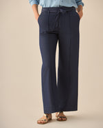 Pantalón de bota recta y tiro súper alto para mujer - Azul