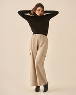 Pantalón clásico bota recta para mujer - Gris