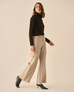 Pantalón clásico bota recta para mujer - Gris