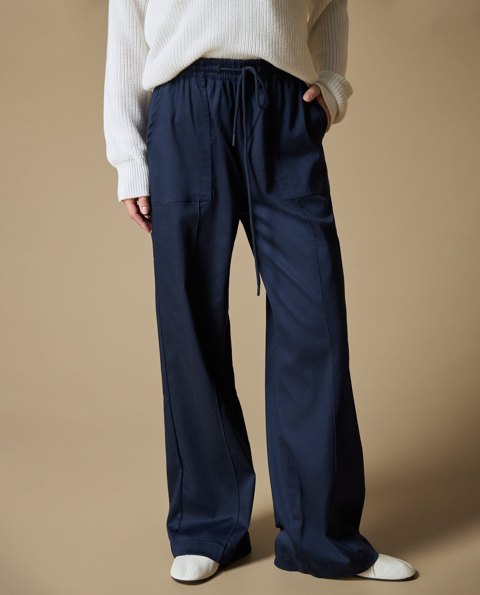 Pantalones Wide Rectos Esprit - Azul 34_633H005_AZU193923_3