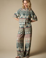 Pantalón Wide Leg Tobillero - Verde