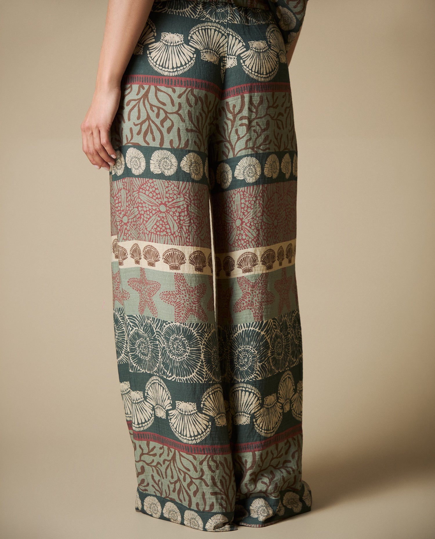 Pantalón Wide Leg Tobillero - Verde