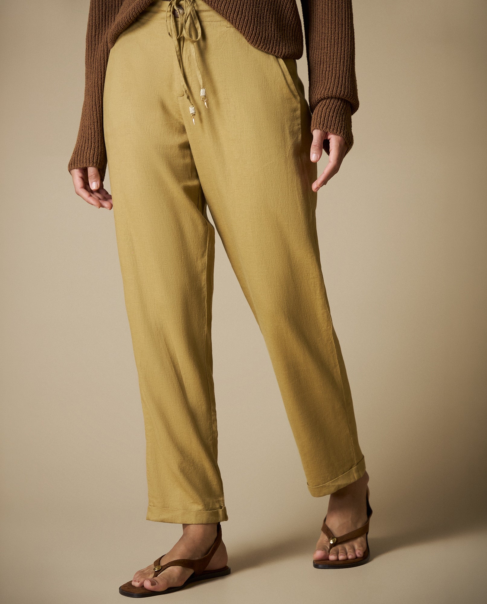 Pantalones Wide Leg Tobillero - Café 34_633H009_CAF170929_0