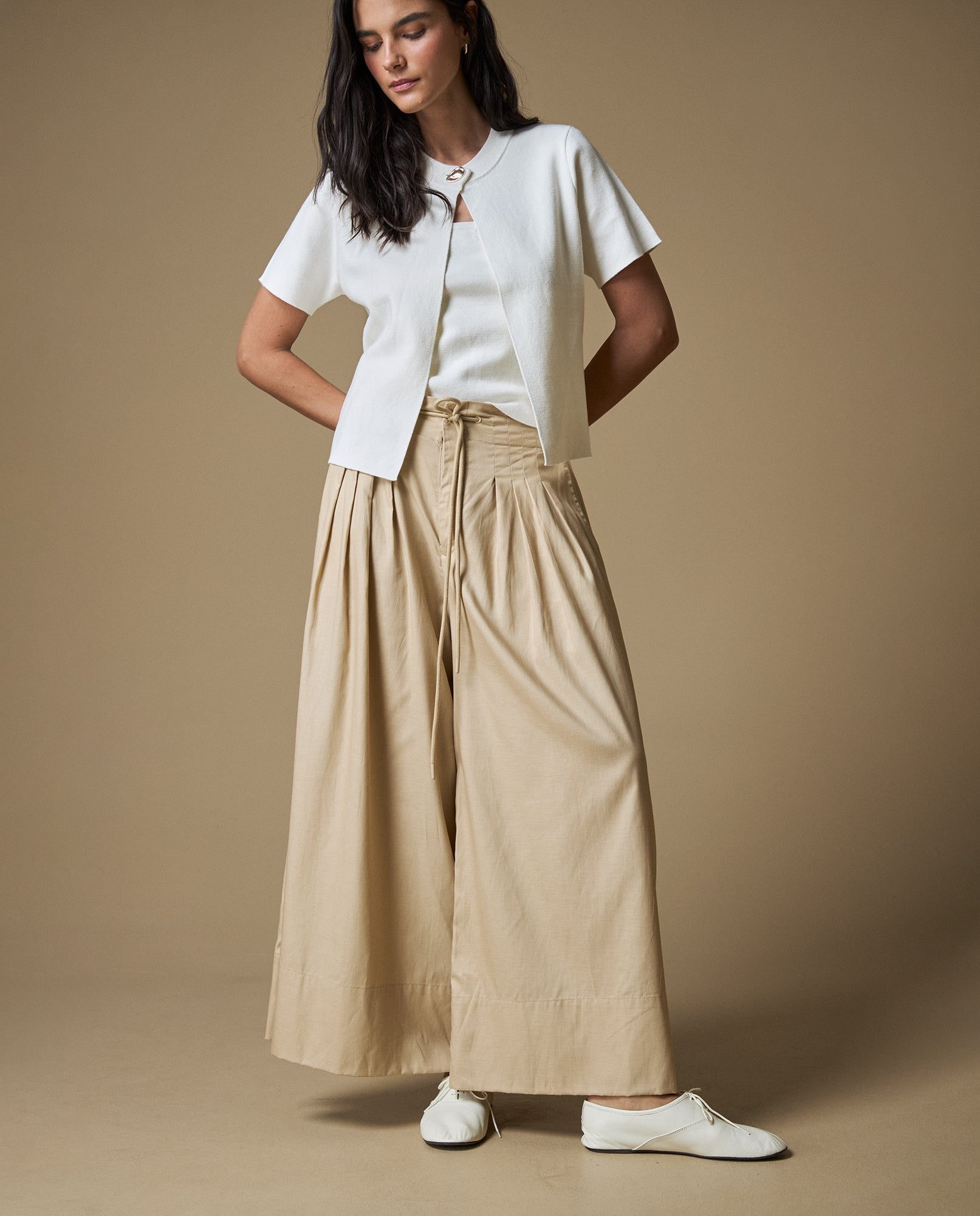 Pantalón Wide Leg Tobillero - Beige 34_633H015_BEI141208_0