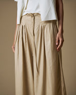 Pantalón Wide Leg Tobillero - Beige