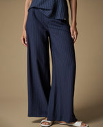 Pantalones Wide Leg Mujer - Azul