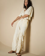Pantalón Wide Leg Holgado - Crudo