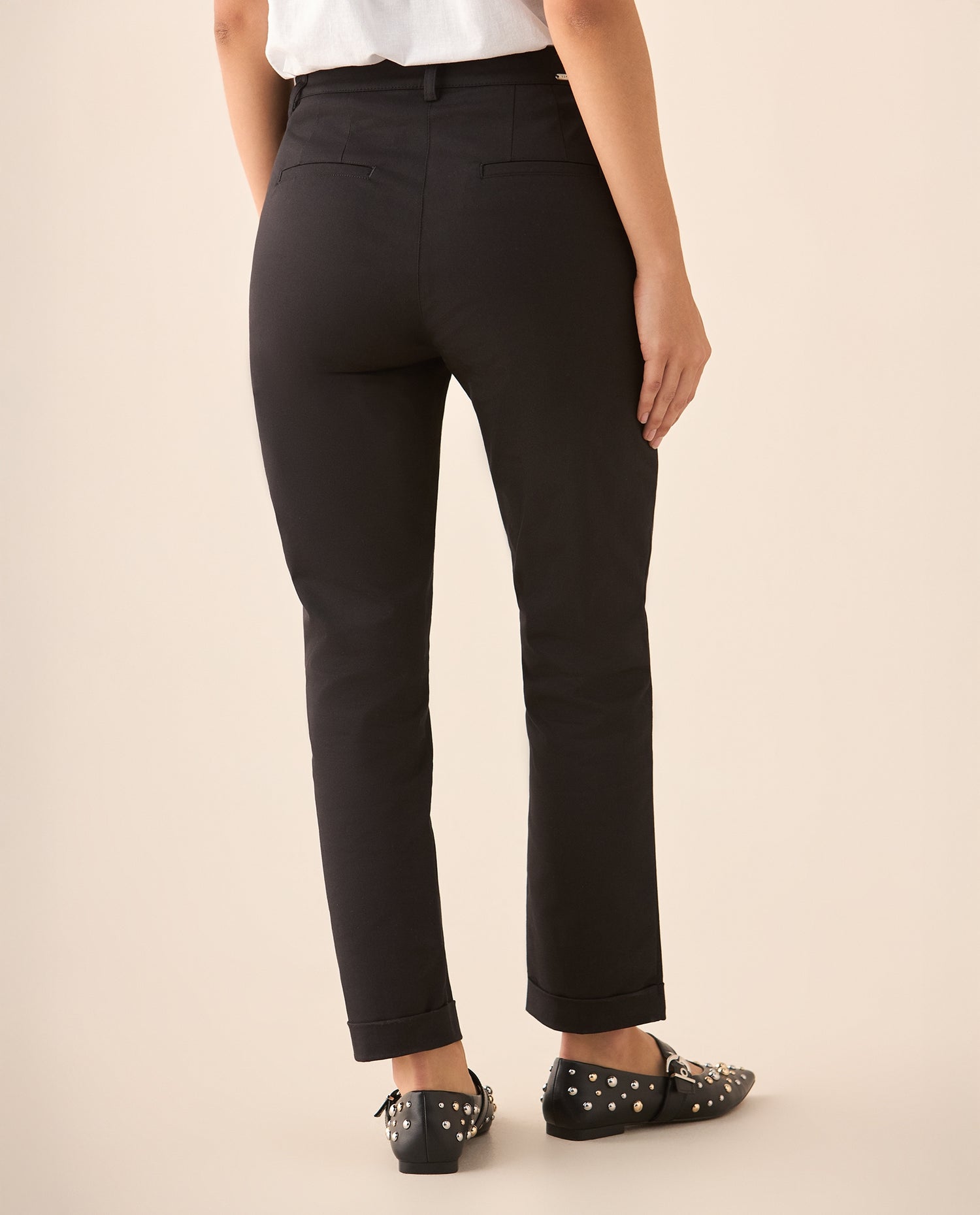 Pantalón de bota con guardapolvo para mujer - Negro