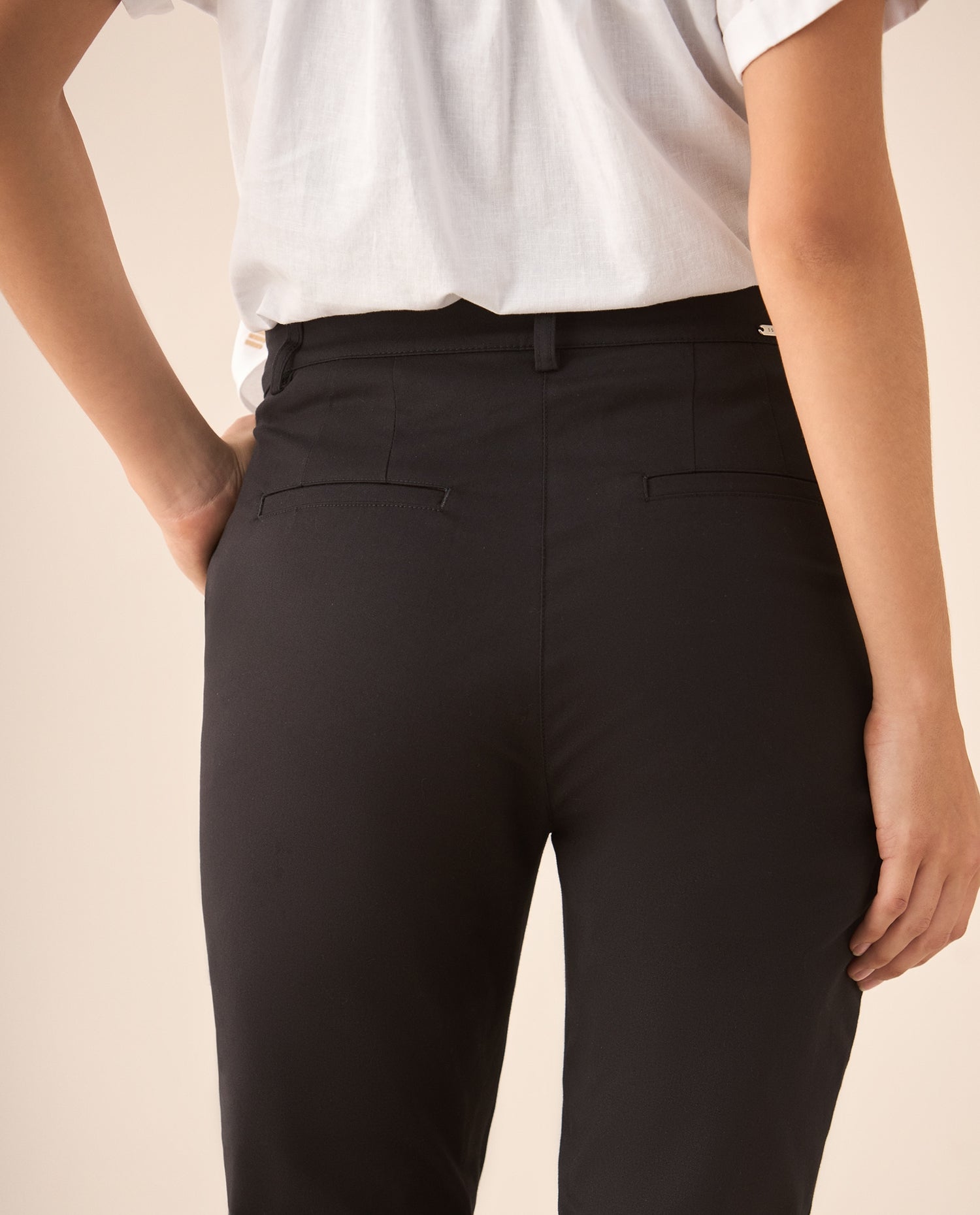 Pantalón de bota con guardapolvo para mujer - Negro