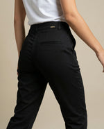 Pantalón straight leg con pliegue frontal y ruedo doblado - Azul