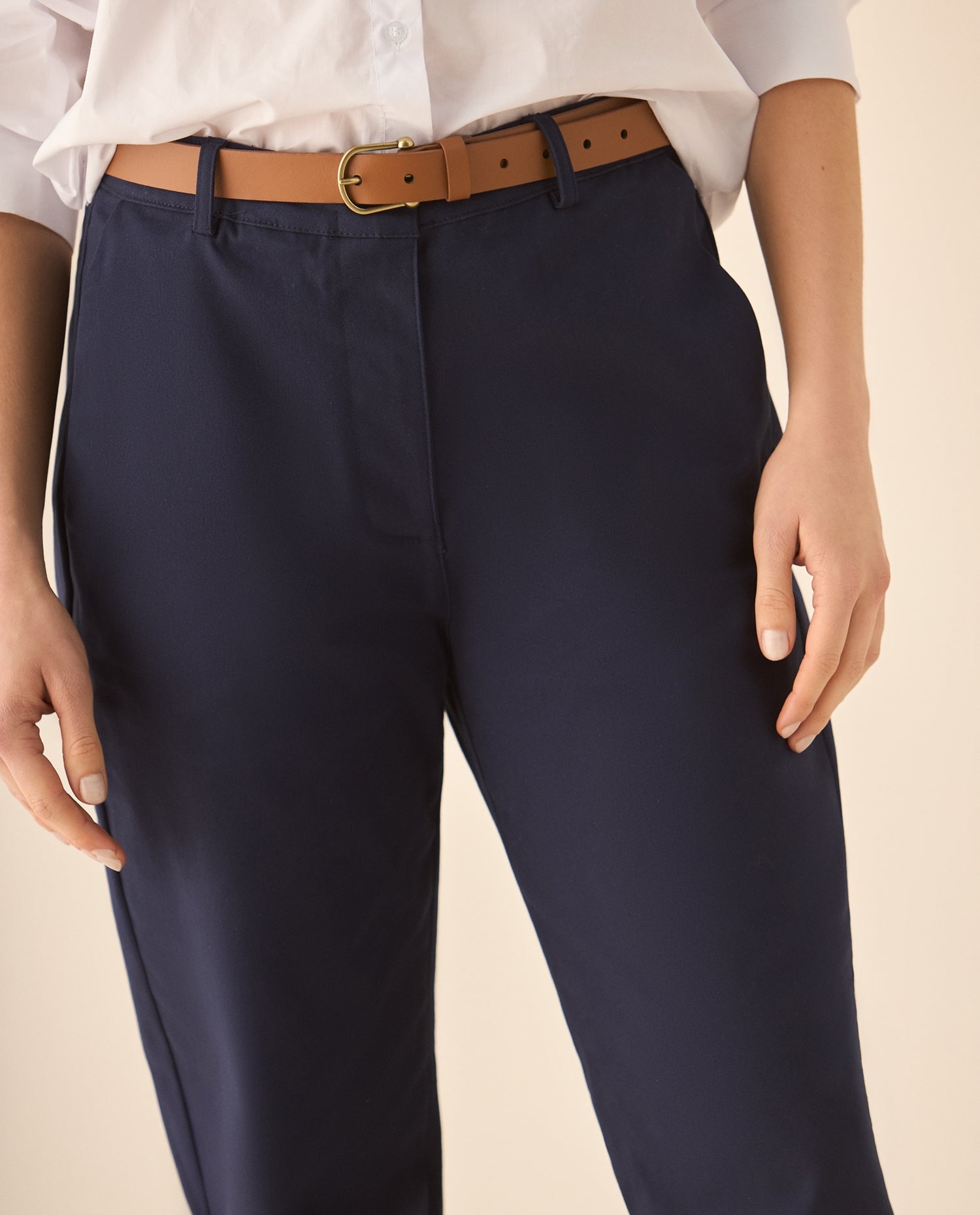 Pantalón con correa para mujer - Azul