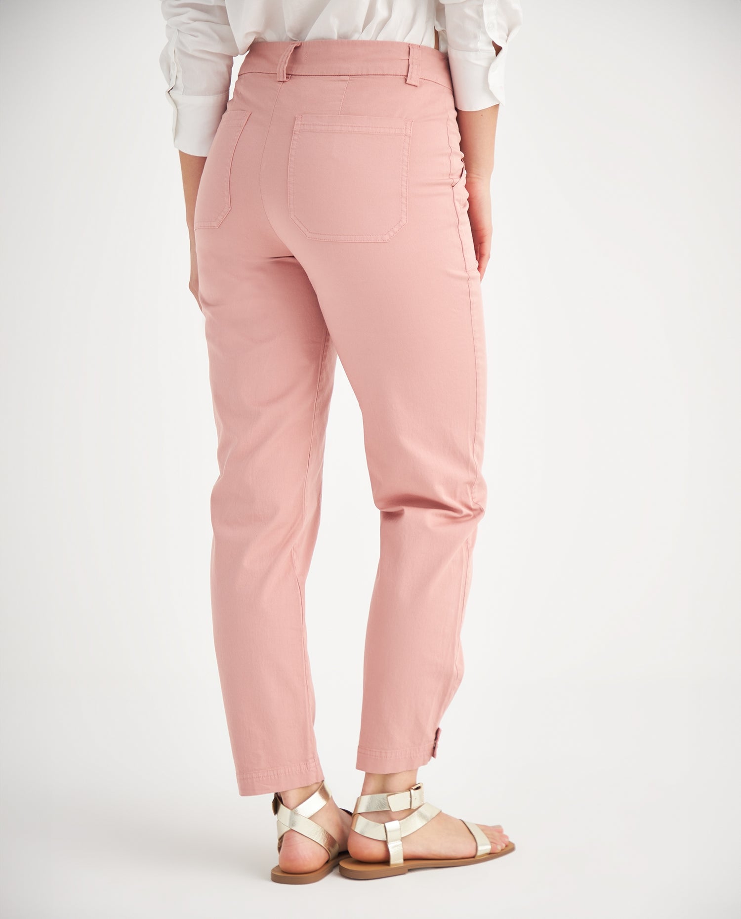 Pantalón con bolsillos de parche - Rosa