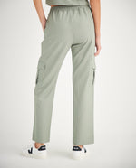 Pantalón con elástico en cintura para mujer - Verde
