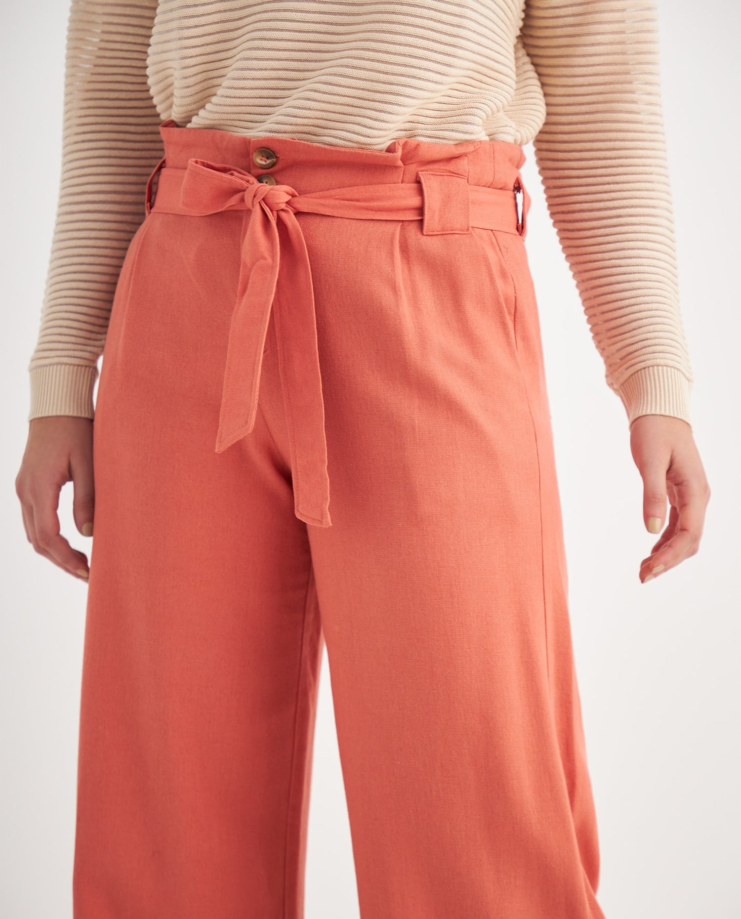 Pantalón sin pretina para mujer - Rojo