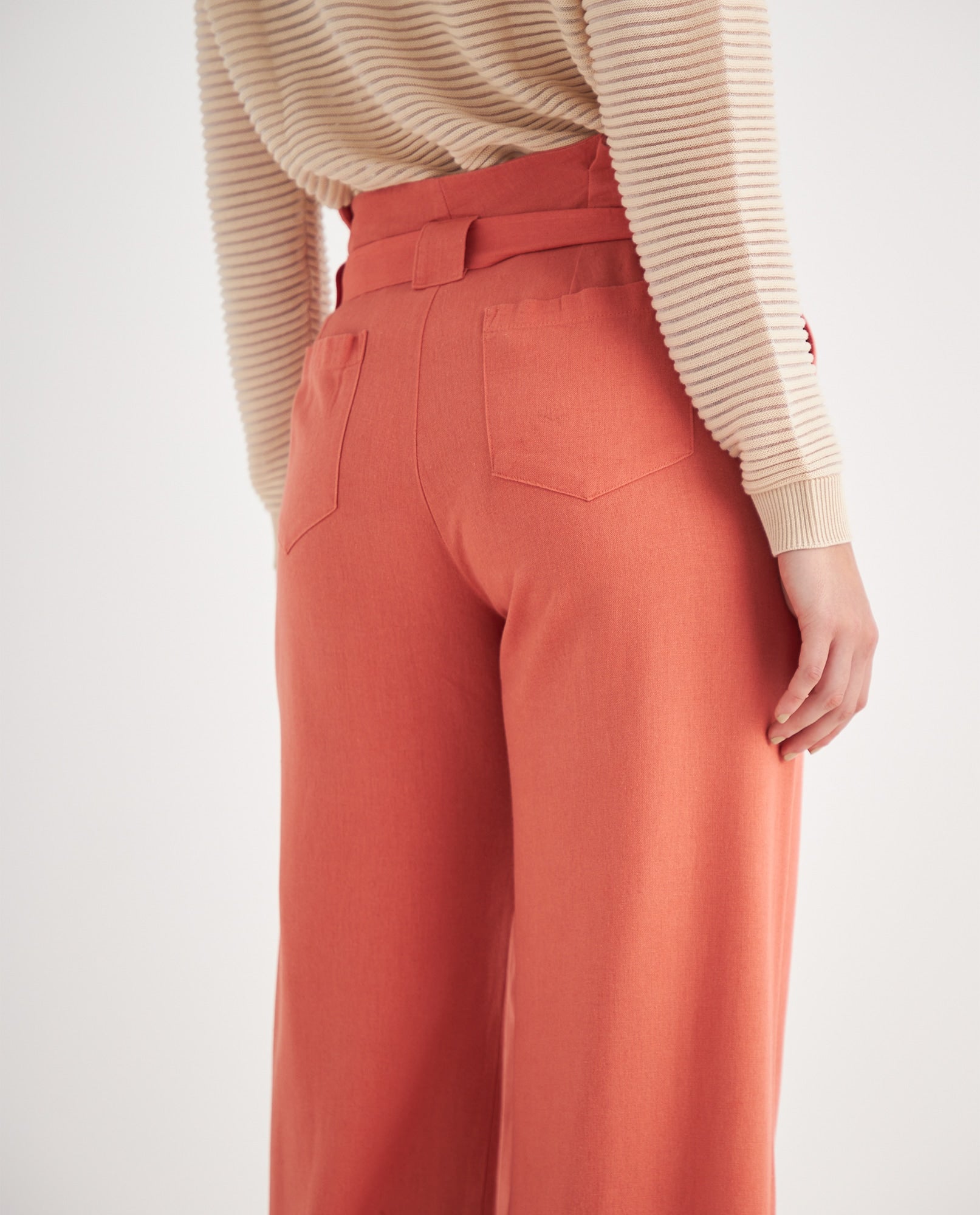 Pantalón sin pretina para mujer - Rojo 34_639F009_ROJ181551_6