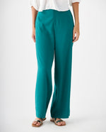 Pantalón de tela fluida para mujer - Verde