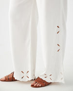 Pantalón en lino para mujer - Crudo