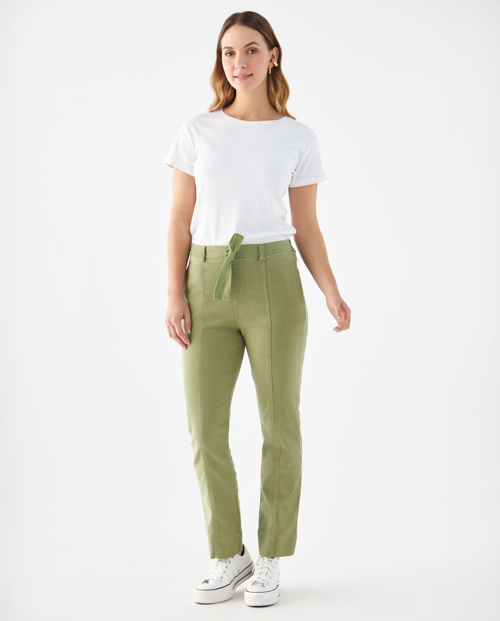Pantalón amplio para mujer - Verde 34_639F015_VER160421_0