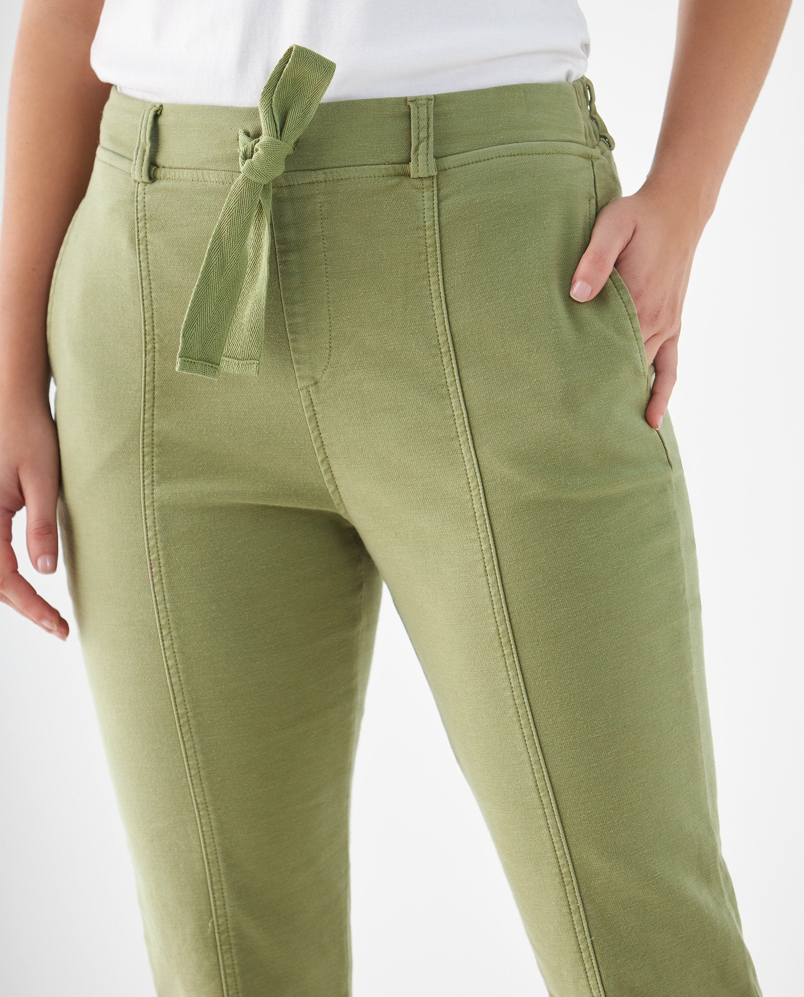 Pantalón amplio para mujer - Verde 34_639F015_VER160421_5