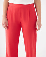 Pantalón de tela fluida para mujer - Rojo