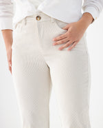 Pantalón en corduroy para mujer - Crudo