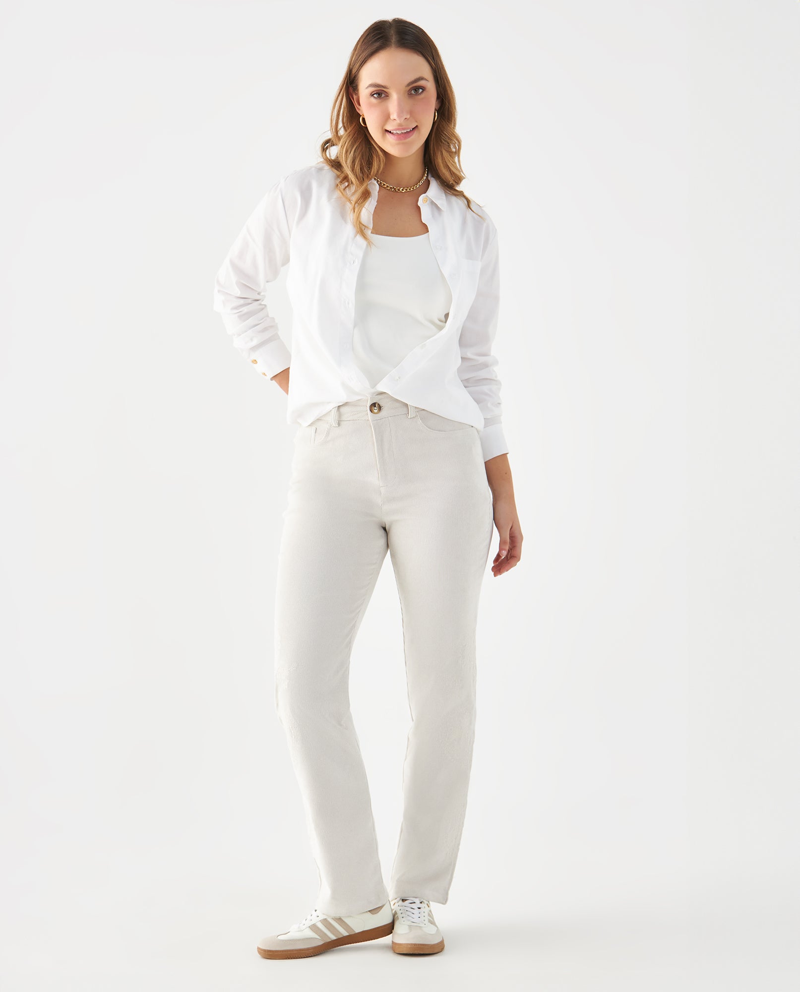 Pantalón en corduroy para mujer - Crudo 34_639F019_CRU120304_6