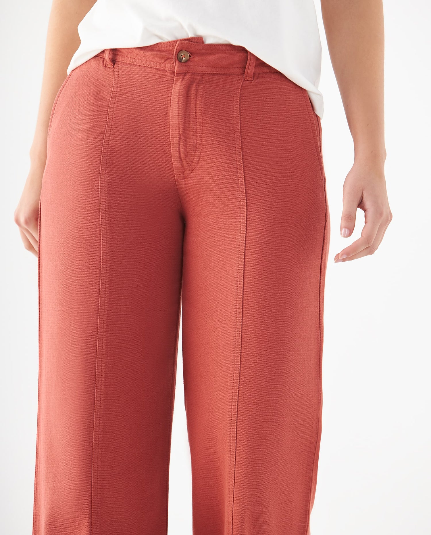Pantalón de bota recta para mujer - Rojo