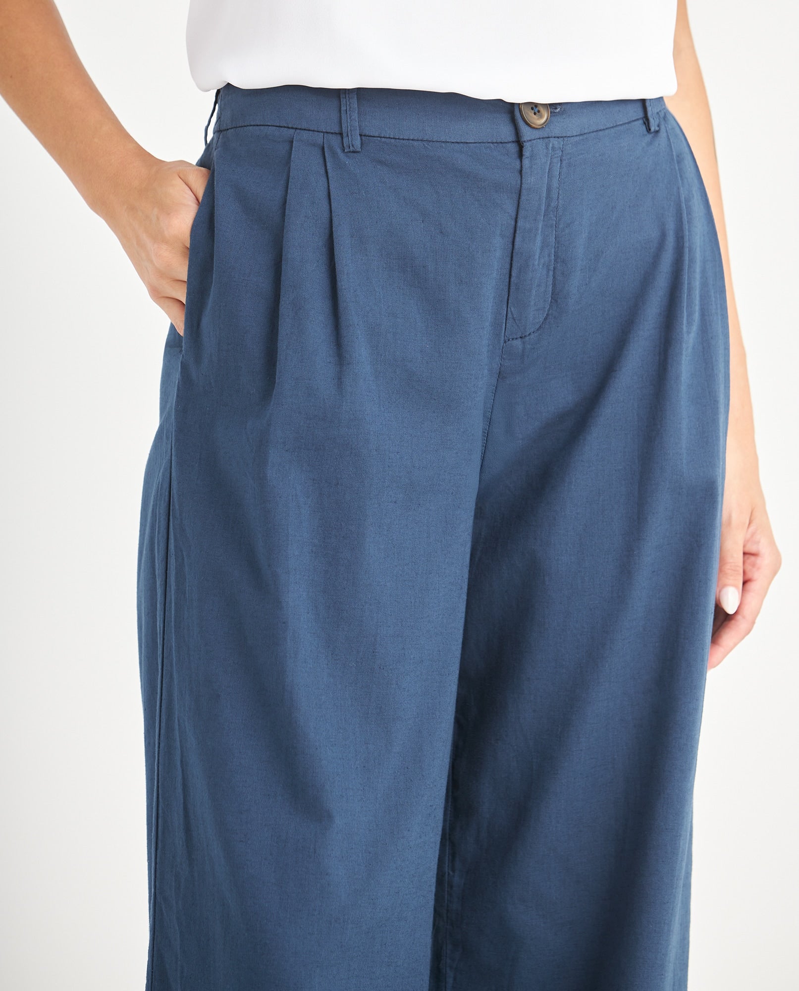 Pantalón de bota recta amplia para mujer - Azul 34_639F032_AZU194122_5