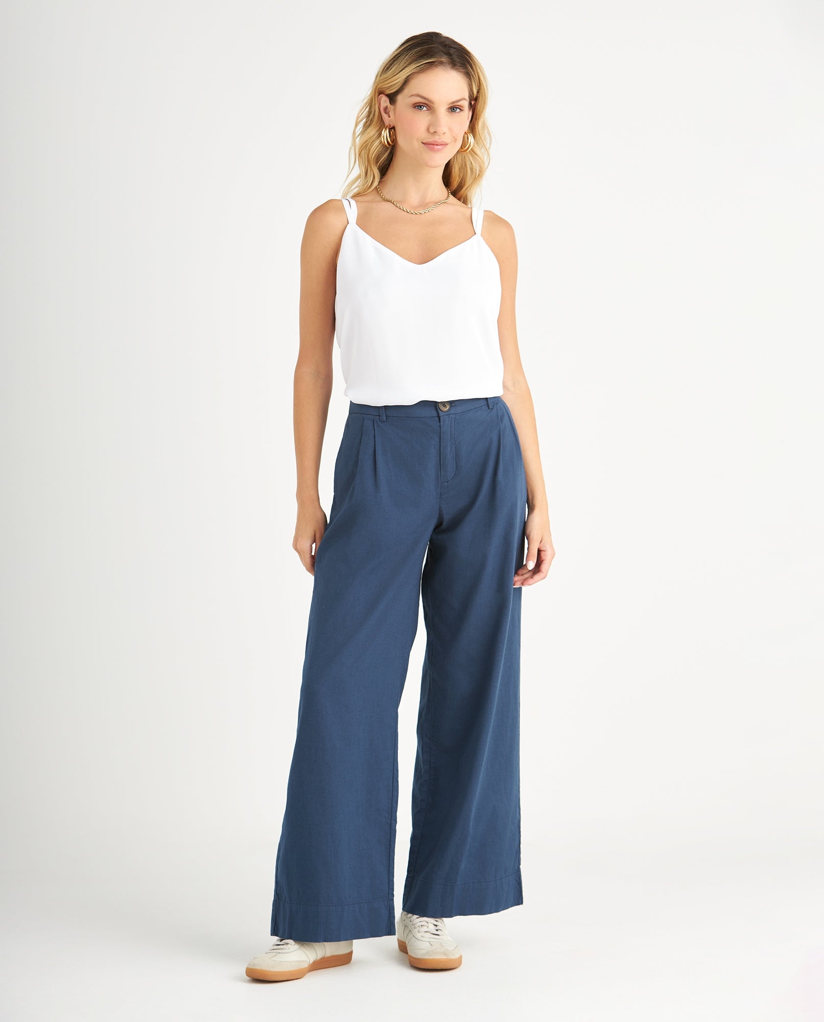 Pantalón de bota recta amplia para mujer - Azul 34_639F032_AZU194122_6