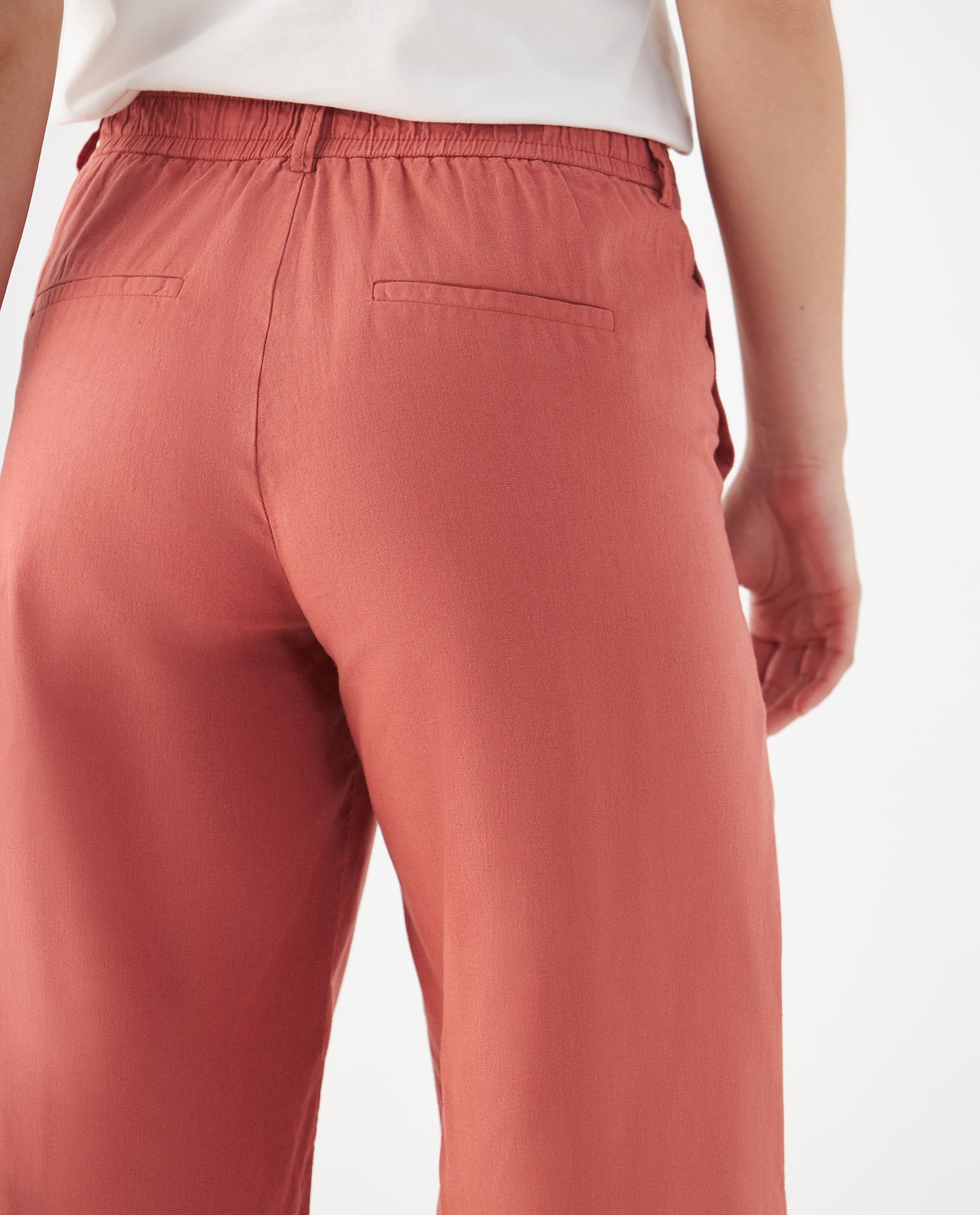 Pantalón de bota recta amplia para mujer - Rojo 34_639F032_ROJ181444_5