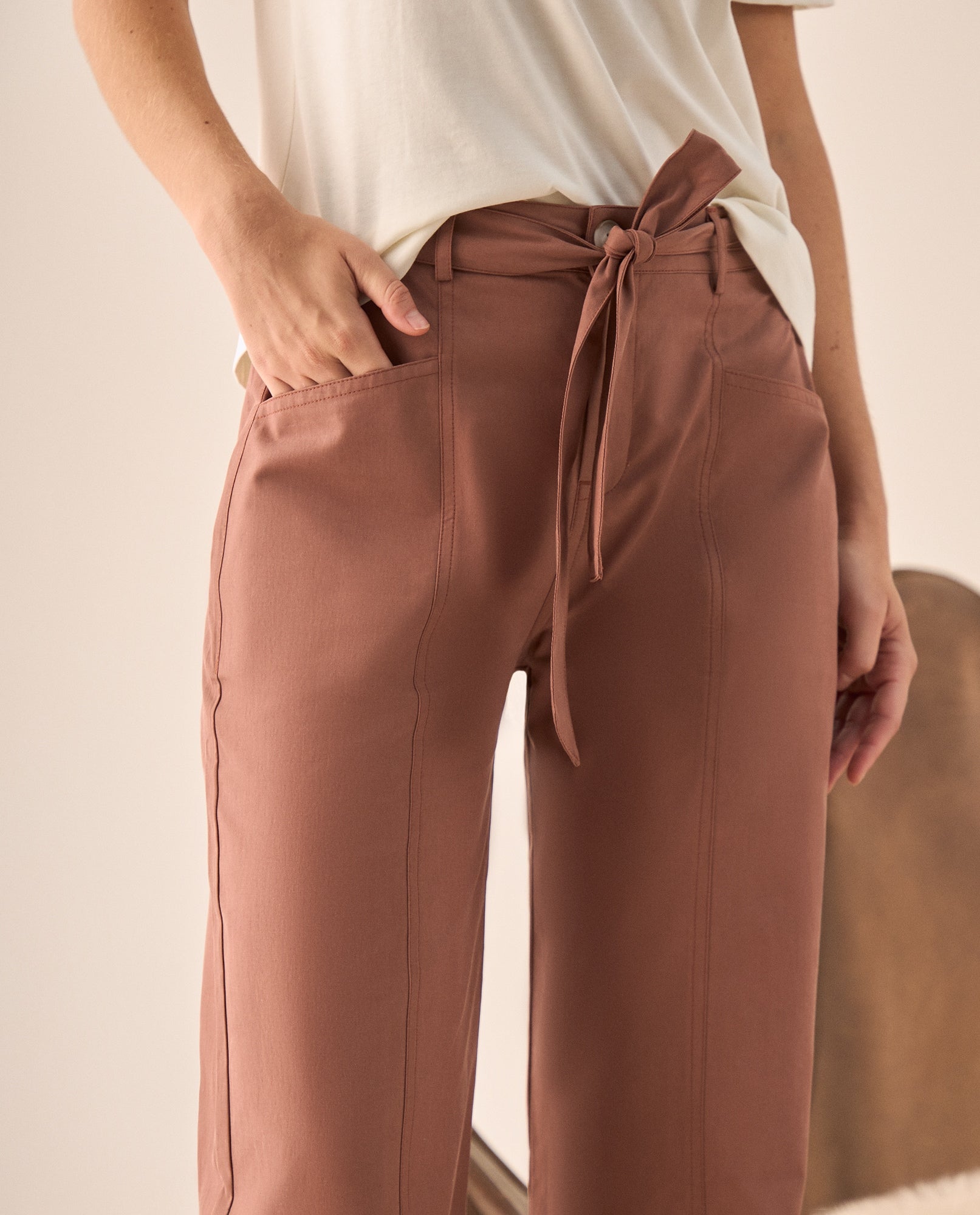 Pantalón Wide Leg con Cinturón Marrón - Café 34_639G006_CAF181320_4