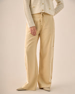 Pantalón Wide Leg Amarillo Suave - Amarillo