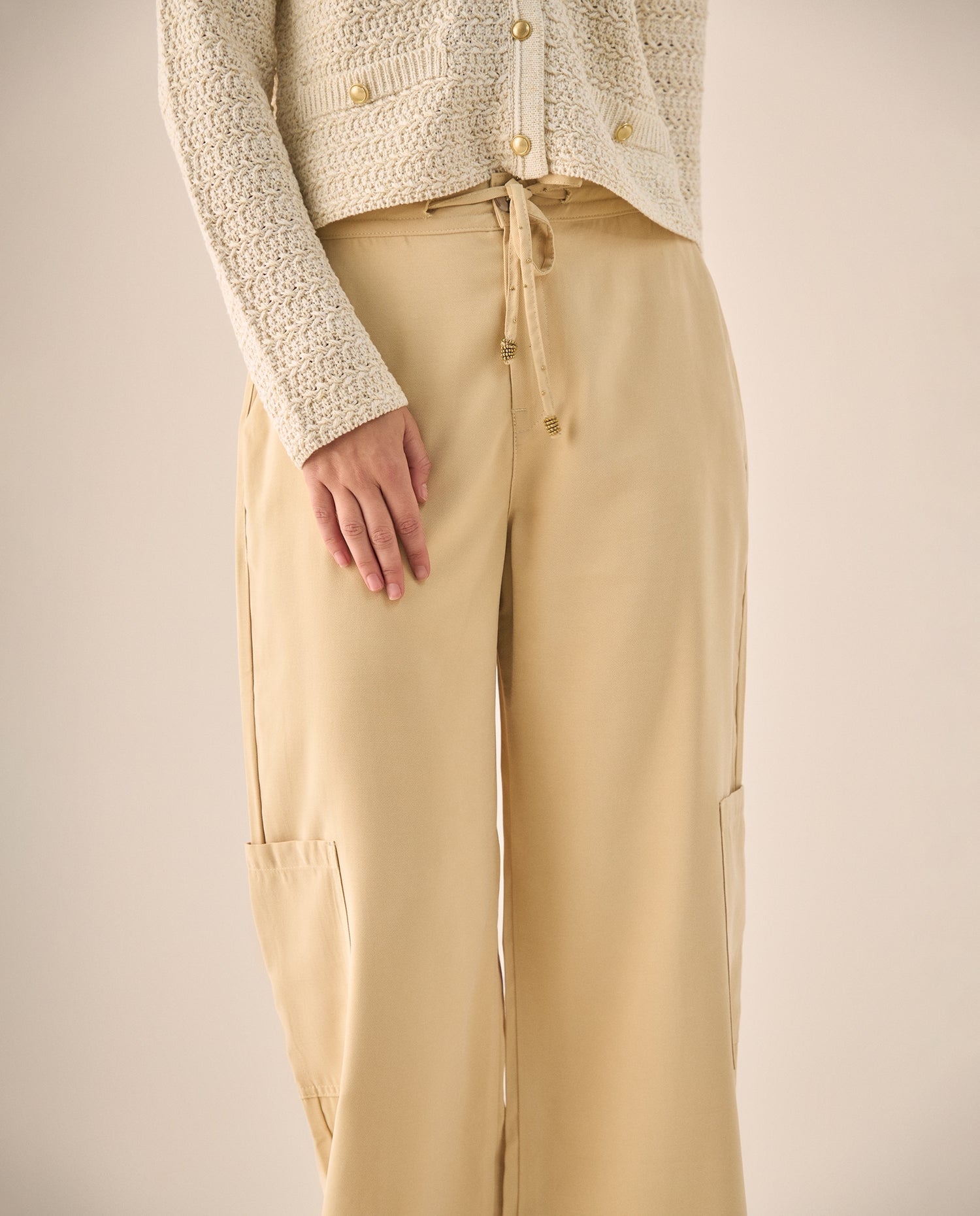 Pantalón Wide Leg Amarillo Suave - Amarillo