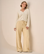 Pantalón Wide Leg Amarillo Suave - Amarillo