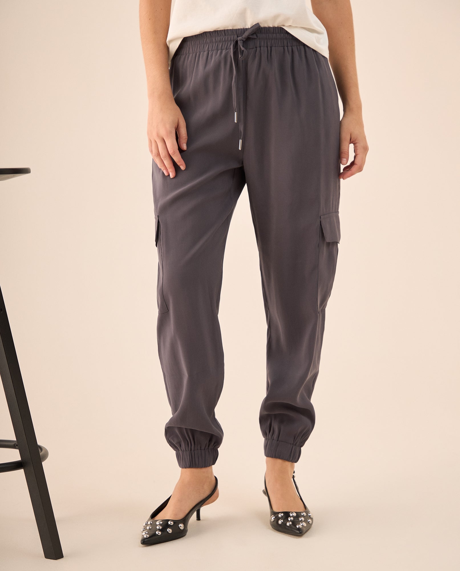 Pantalón Cargo con Cintura Elástica - Gris 34_639G008_GRI193918_3