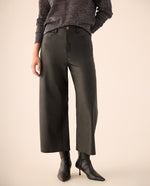 Pantalón Wide Leg Negro Tiro Alto - Negro
