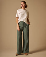 Pantalón Wide Leg con Caída Natural - Verde
