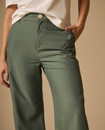 Pantalón Wide Leg con Caída Natural - Verde