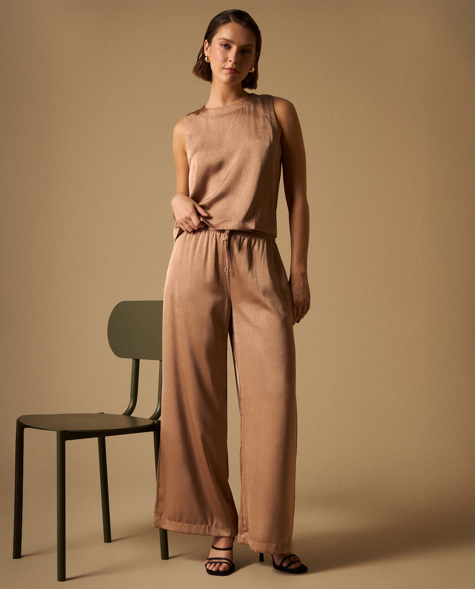 Pantalón Wide Leg con Cordón Ajustable - Café 34_639G013_CAF161412_0