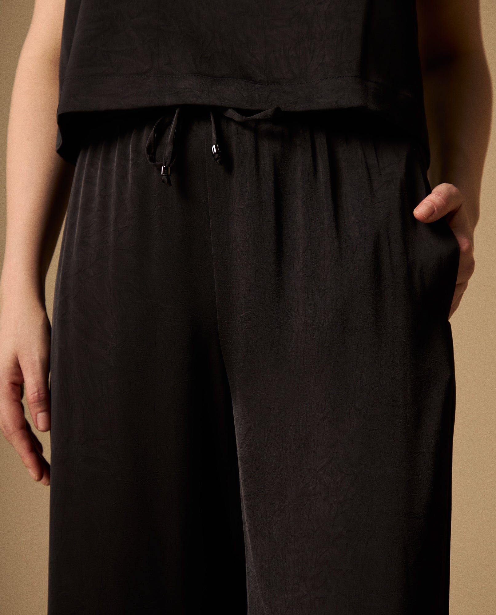 Pantalón Wide Leg con Cordón Ajustable - Negro 34_639G013_NEG190303_5