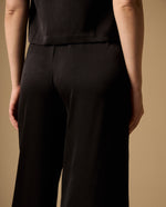 Pantalón Wide Leg con Cordón Ajustable - Negro