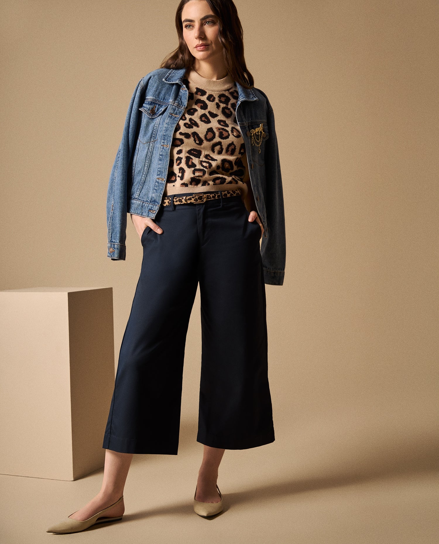 Pantalón Wide Leg - Azul