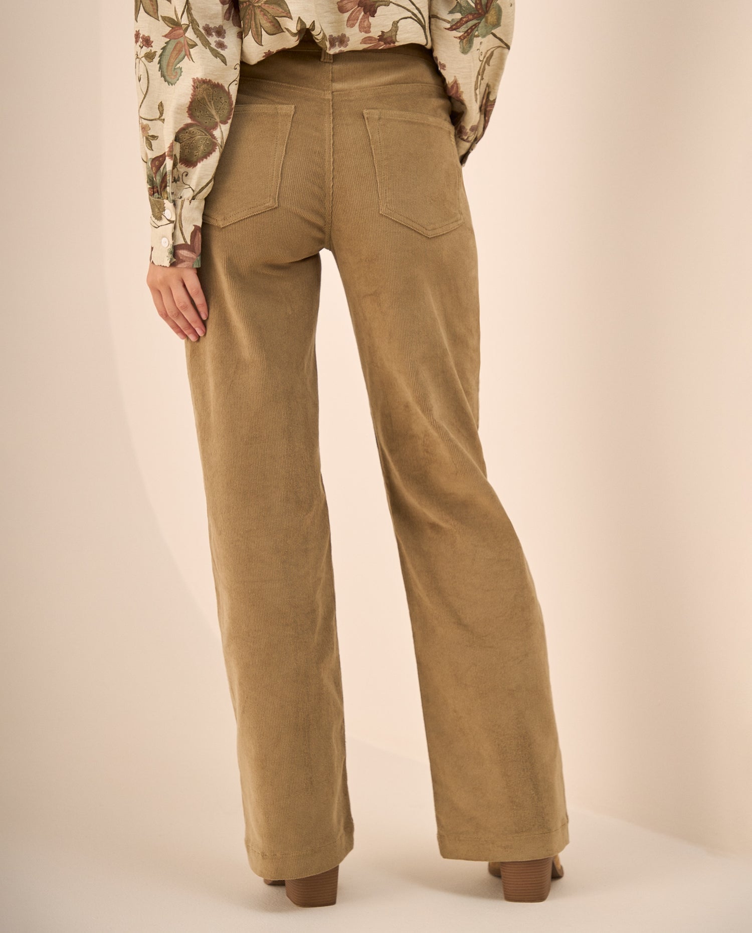 Pantalón Pana Verde Wide Leg - Verde