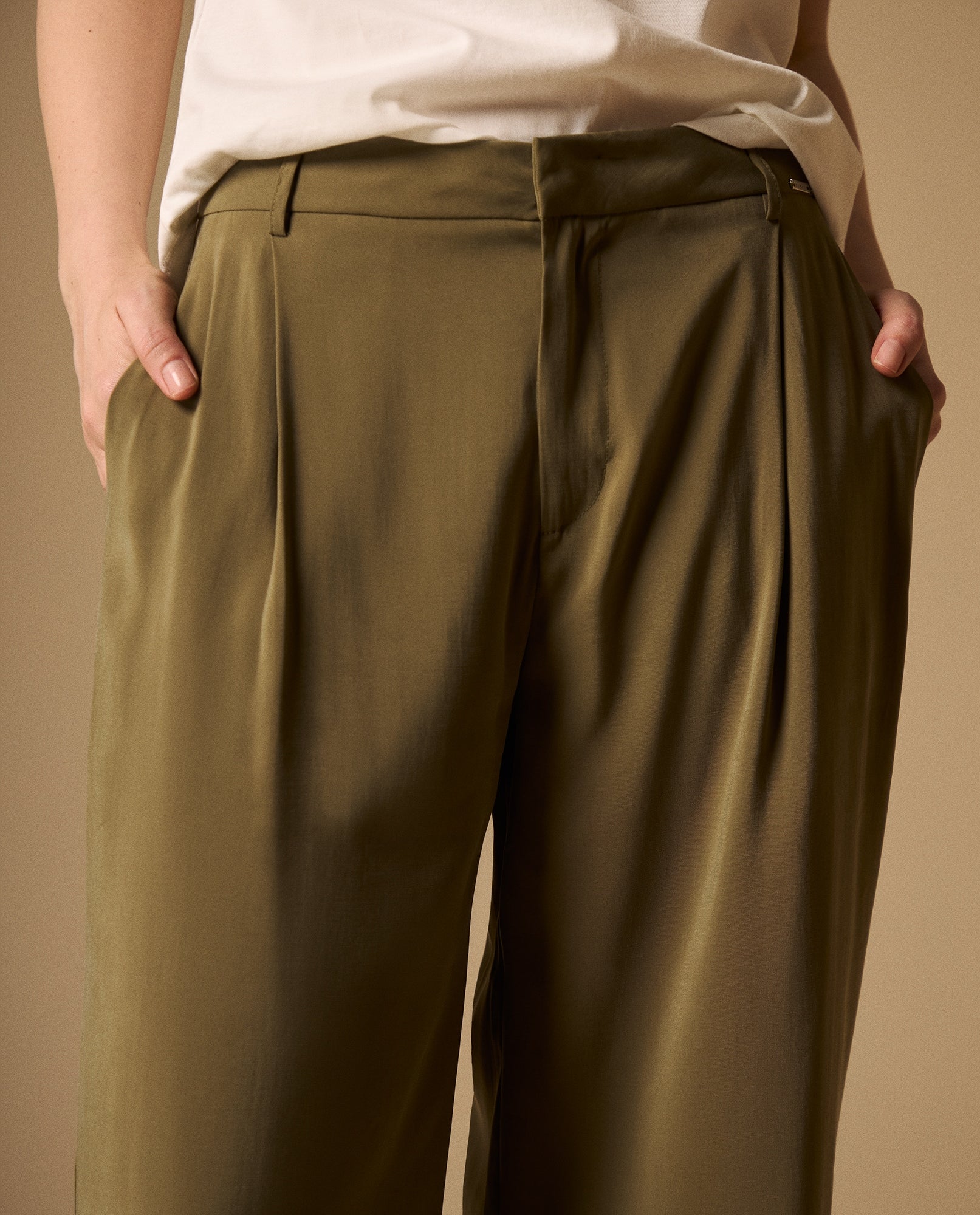 Pantalón Wide Leg Verde con Cordón Ajustable - Verde 34_639G050_VER180316_4
