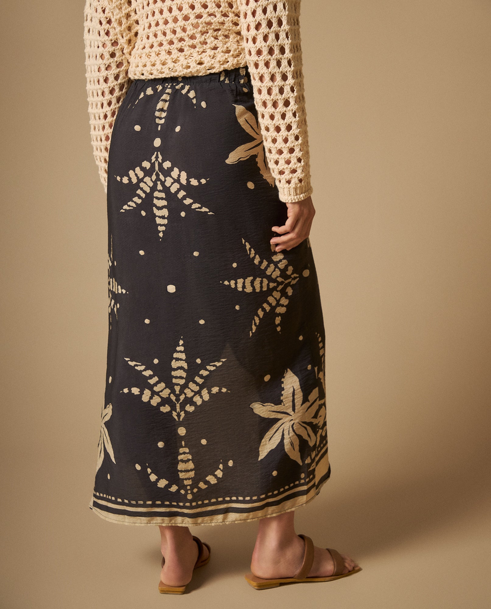 Falda midi anudada con detalle envolvente - Azul 34_641H010_AZU193922_5