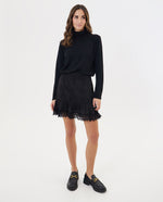 Falda corta con boleros para mujer - Negro