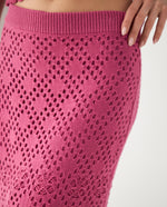 Falda midi para mujer - Rosa