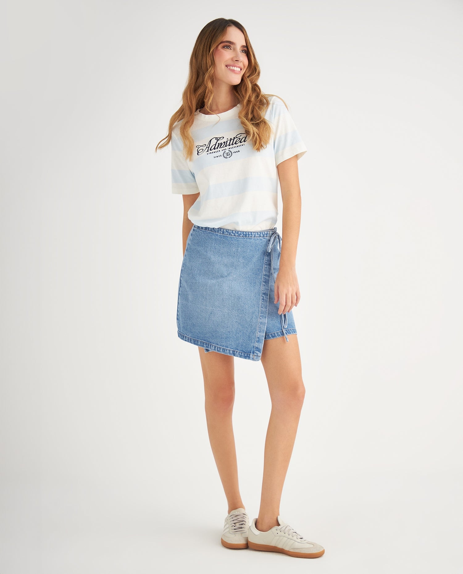 Falda en denim para mujer - Azul