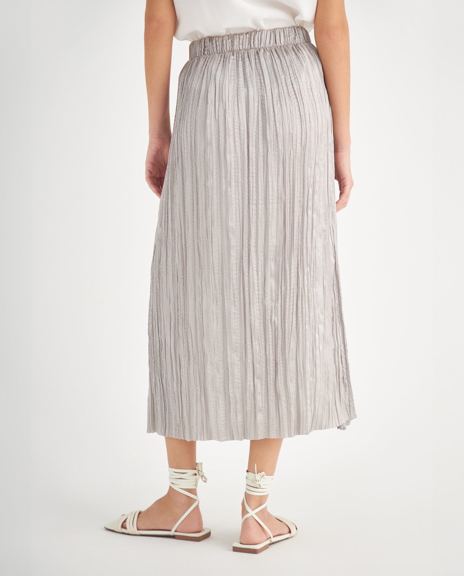 Falda con abertura en costado para mujer - Gris 34_649F001_GRI154703_4